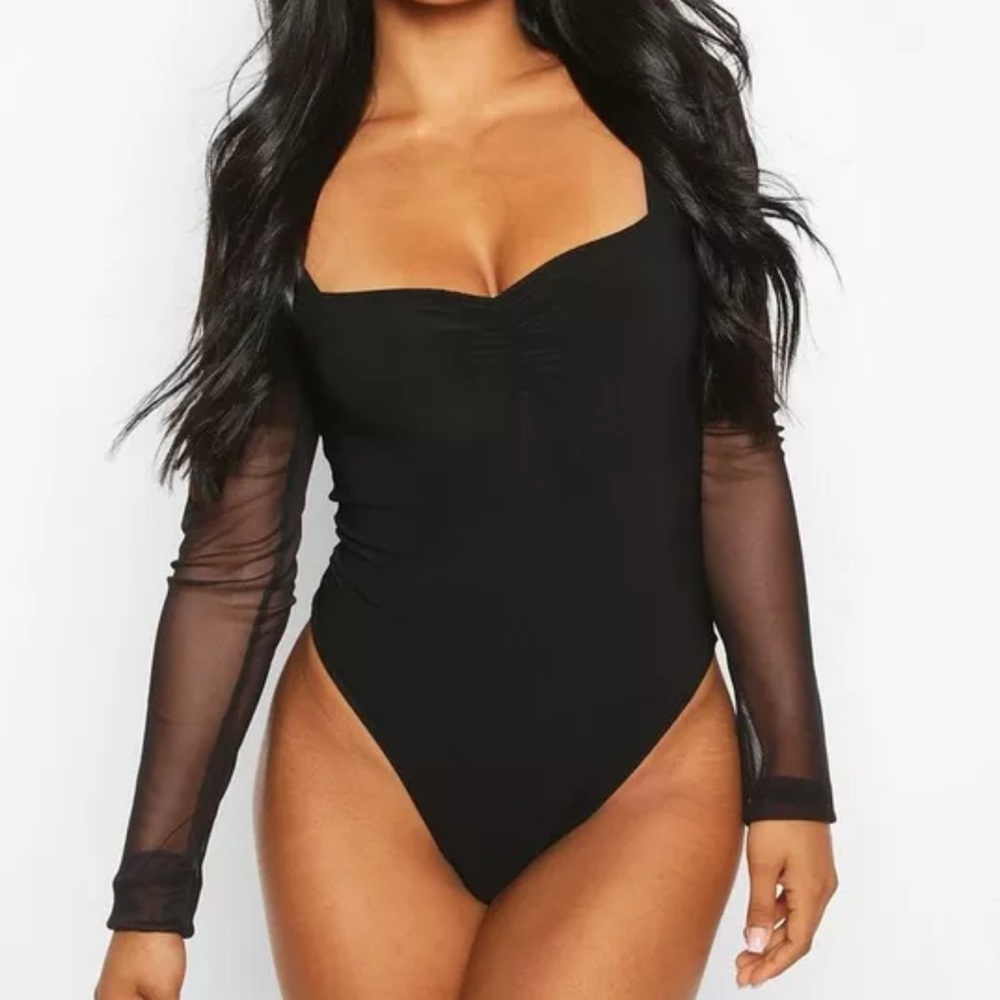🖤Boohoo Black Long Sleeve Bodysuit